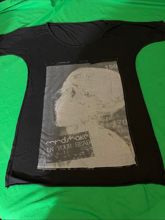 Tops - Black Graphic Women’s Tee with Profile Print